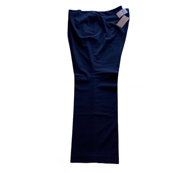NWT 💙 Halogen Nordstrom “Taylor Fit” Wide-Leg, Stretch, Navy Blue Trouser, 22 - Picture 3 of 16